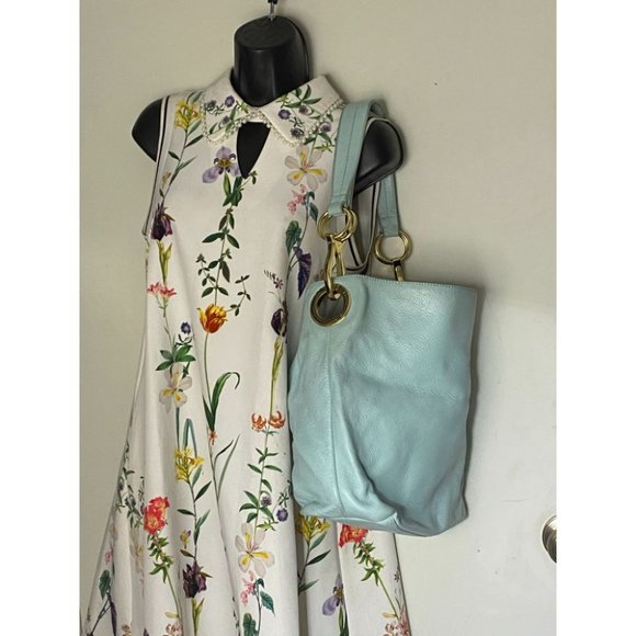 Anteprima Nueve Aqua Faux Leather Shoulder Bag - Picture 5 of 9